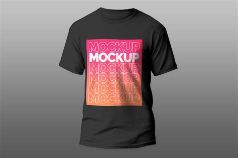 camiseta preta psd mockup.